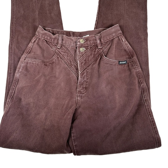 Rocky Mountain vintage western jeans 90s Brown High-Waisted bareback Jeans - Picture 1 of 8